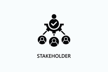 Stakeholder vector, icon or logo sign symbol illustration
