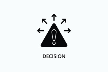 Decision vector, icon or logo sign symbol illustration