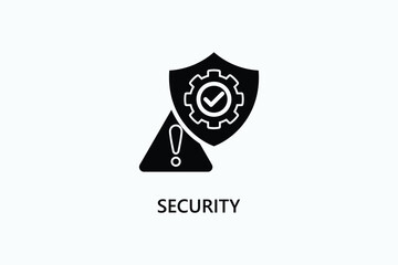 Security vector, icon or logo sign symbol illustration