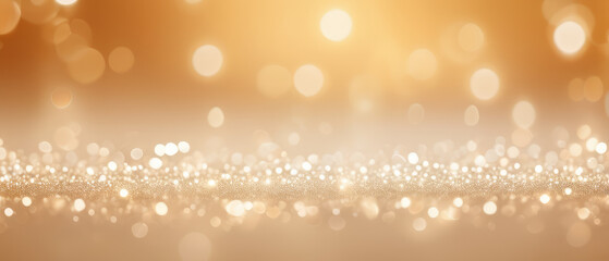 Elegant beige bokeh abstract background. Delicate blurred wallpaper texture. Template with...