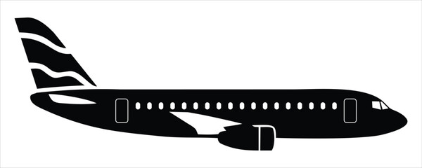 airplane silhouette vector illustration