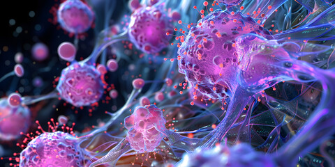 Obraz premium Nanosensors for disease detection solid color background,