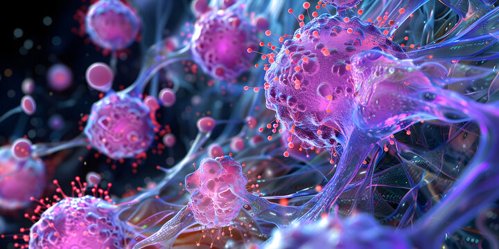Nanosensors for disease detection solid color background, 

