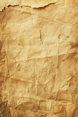 The warm, crinkled texture of aged parchment paper provides a background full of character, suitable for historical and artistic projects.