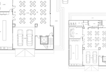 Floor plan designed building on the drawing.