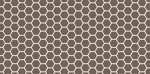 Stylish hexagonal line pattern background design. Brown hexagon pattern background. Vector art