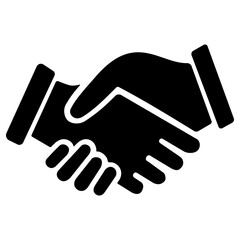 handshake icon, simple vector design