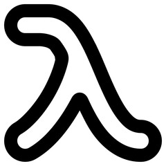 lambda icon, simple vector design - obrazy, fototapety, plakaty