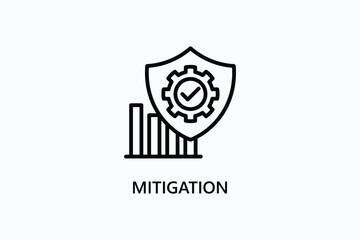 Mitigation vector, icon or logo sign symbol illustration