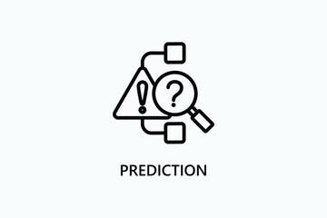 Prediction vector, icon or logo sign symbol illustration