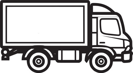 shipping delivery truck flat vector 