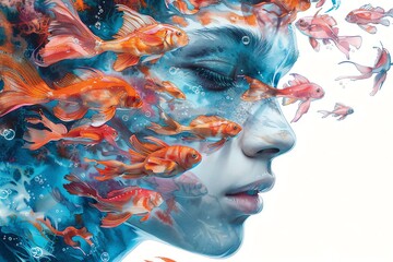 Explore the depths of the mind through an intricate Underwater World, merging Jungs archetypes with glitch art techniques for a surreal experience