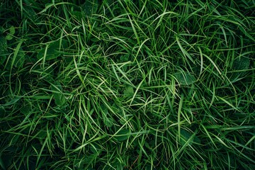 green grass texture background, top view - obrazy, fototapety, plakaty