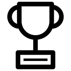 tropy cup icon, simple vector design