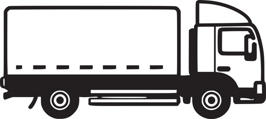 shipping delivery truck flat vector 
