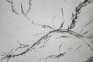Beautiful light  background texture with black and grey lines. Abstract background from plaster on wall
