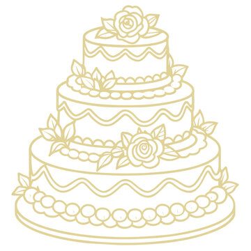 wedding cake illustration