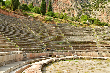 Delphi; Greece - august 31 2022 : archaeological site - 786379534