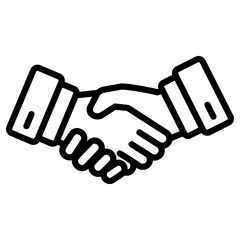 handshake icon, simple vector design