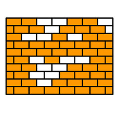 Vector Hollow Brick Wall