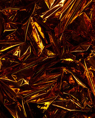 Crinkled gold metallic background