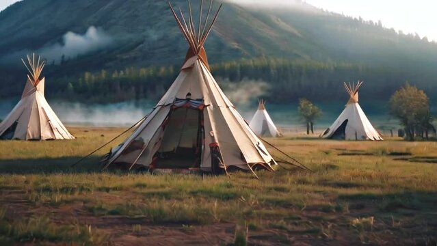 Traditional native american teepee - embracing the history and culture of indigenous peoples. Generative AI