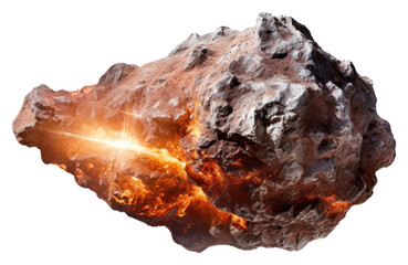 Obraz premium PNG Meteor rock white background accessories