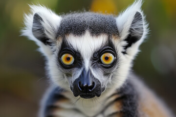 Fototapeta premium portrait of ring lemur