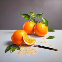 oranges on a plate
