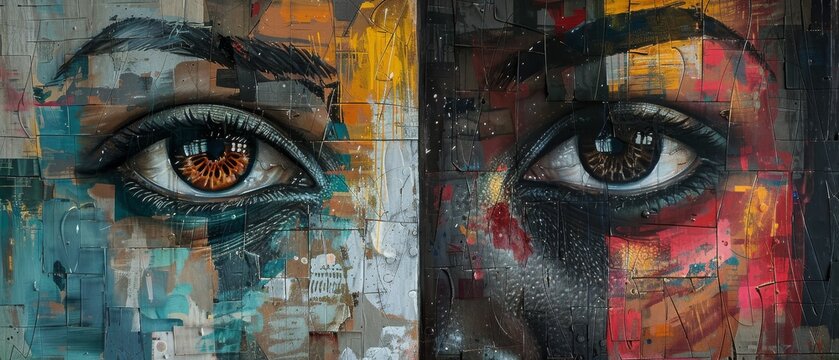 Craft an innovative visual representation of a community bonded by a collective consciousness Use symbolism and abstract elements to convey a sense of togetherness and mutual understanding 