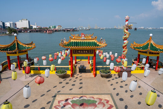The Chinese Temple Hean Boo Thean Kuan Yin Temple of Chew Jetty in Georgetown on the island of Enang in Malaysia Southeast Asia