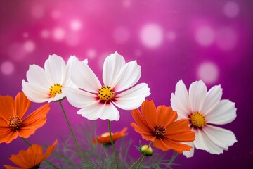 cosmos flowers made by midjourney