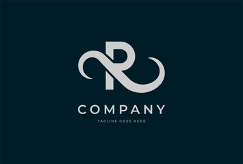 Initial R Infinity Logo. minimalist letter R with Infinity icon combination, vector illustration