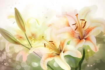 lily flower background made by midjourney