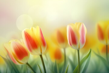 spring flowers background made by midjourney