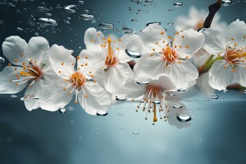 blossom in water made by midjourney