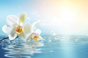 orchid and water made by midjourney