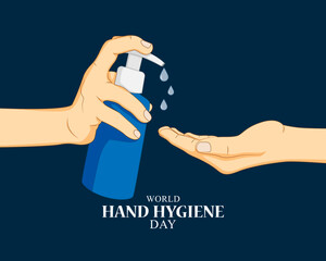 Vector illustration of World Hand Hygiene Day social media feed template
