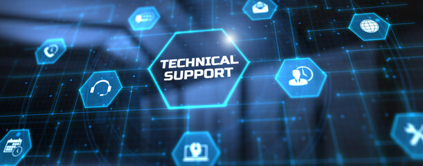 Technical support online customer service. Technology concept. - obrazy, fototapety, plakaty