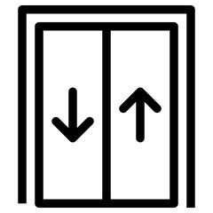 elevator icon, simple vector design