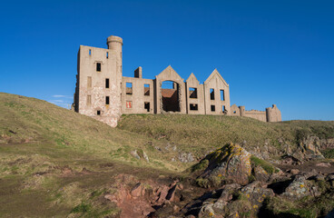 Slains Castle near Cruden Bay in Aberdeenshire, Scotland