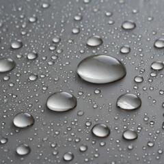 깨끗한 물방울이 붙어있는 표면