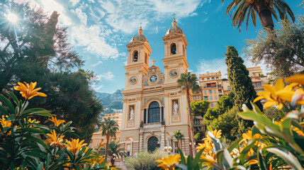 Monaco Cathedral in Monaco-city Principality 