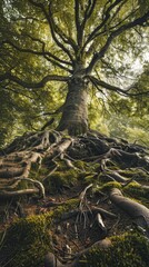 Fototapeta premium Majestic Tree With Exposed Roots