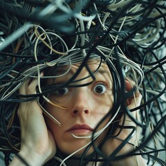 Meme featuring a confused person surrounded by tangled wires, with the caption Trying to understand your financial network