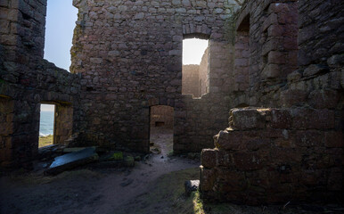 Obraz premium Interior of Slains Castle near Cruden Bay in Aberdeenshire in Scotland