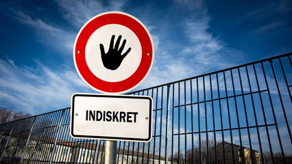 Signposts the direct way to Discreet versus Indiscreet - obrazy, fototapety, plakaty