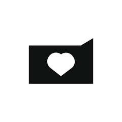 heart message vector type icon