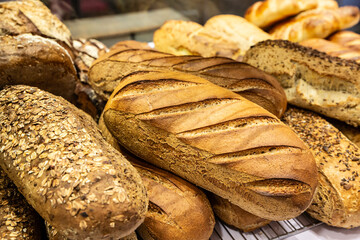 Bread in a French bakery from south of France