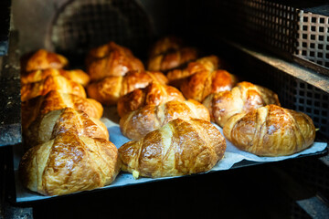Pastries in a French bakery